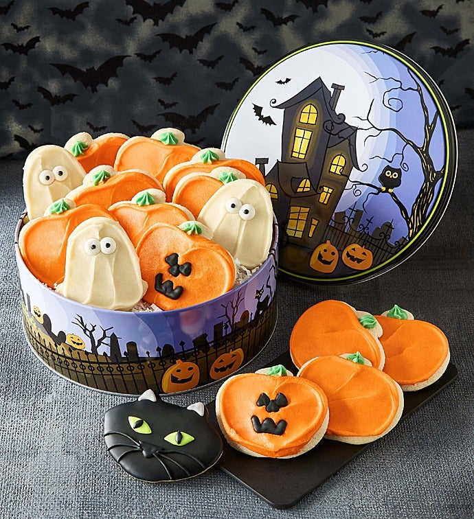 Haunted House Gift Tin Cut out Cookies