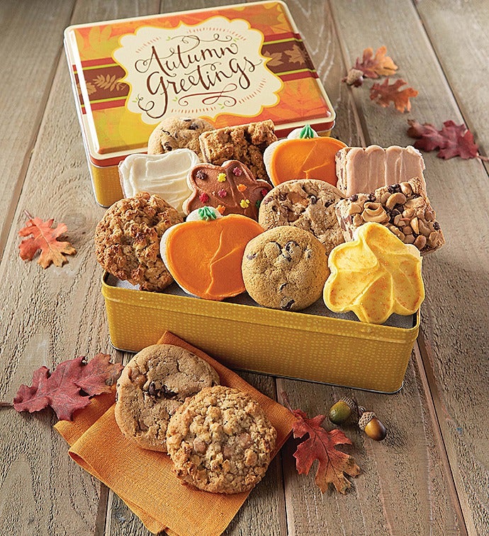 Autumn Gift Tin Cookies & Brownies