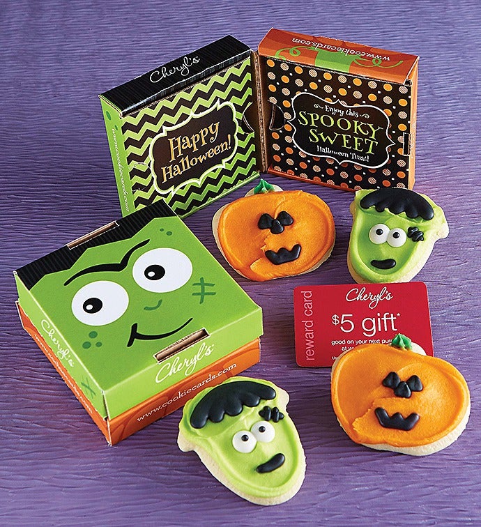 Frankenstein and Jack O' Lantern 2 Pack Cookie Card