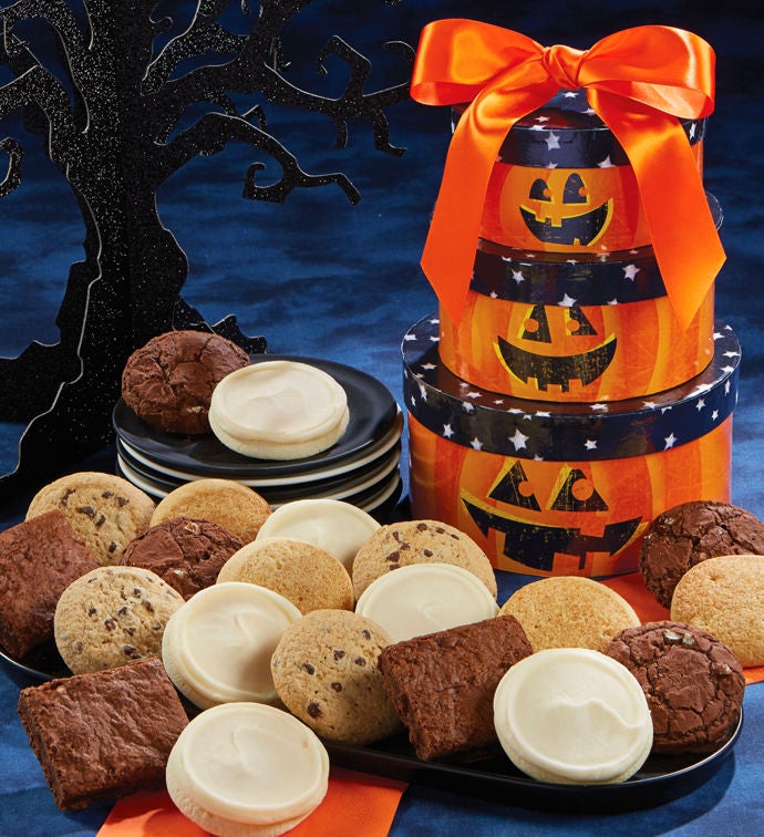 Gluten Free Jack o' Lantern Gift Tower