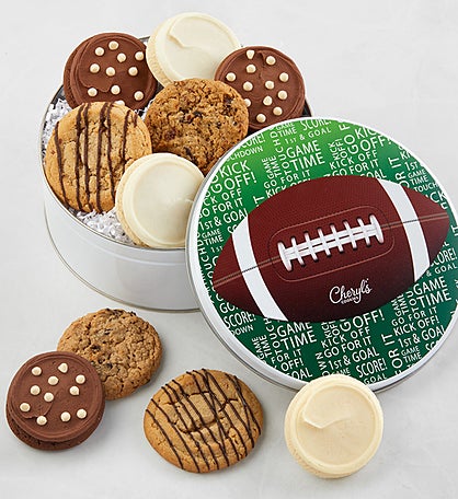 Football Cookie Gift Tin