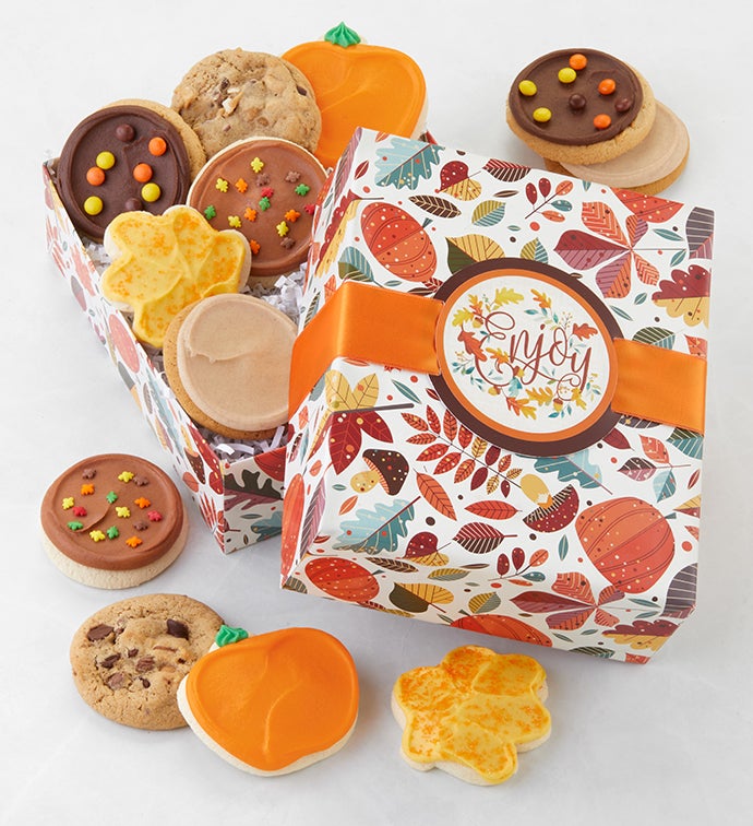 Fall Enjoy Cookie Gift Box 12 Cookies