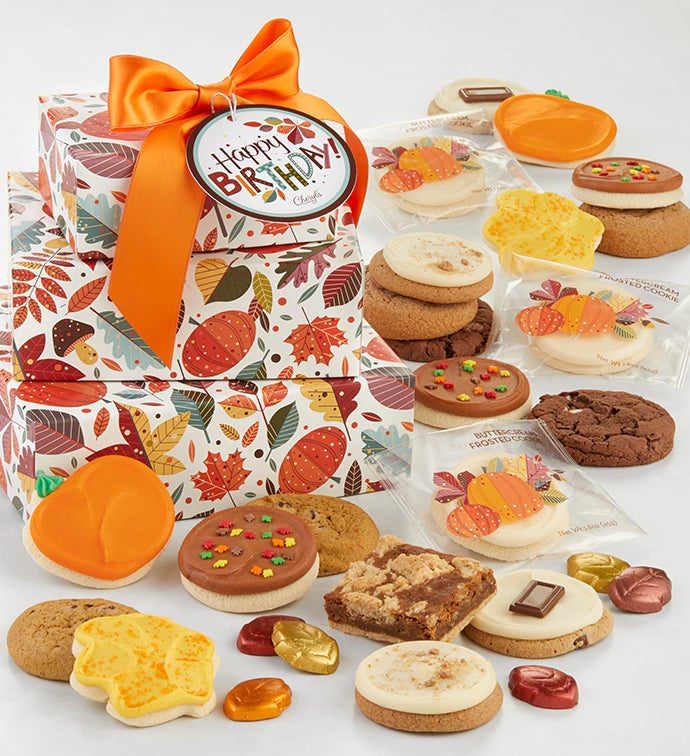 Fall Gift Tower Happy Birthday