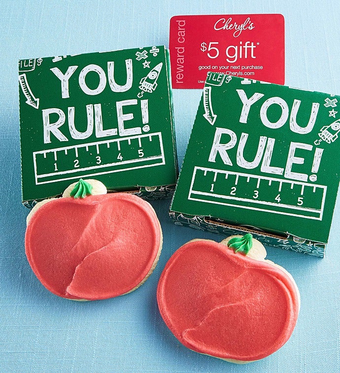 You Rule Cookie Card Apple Cut out