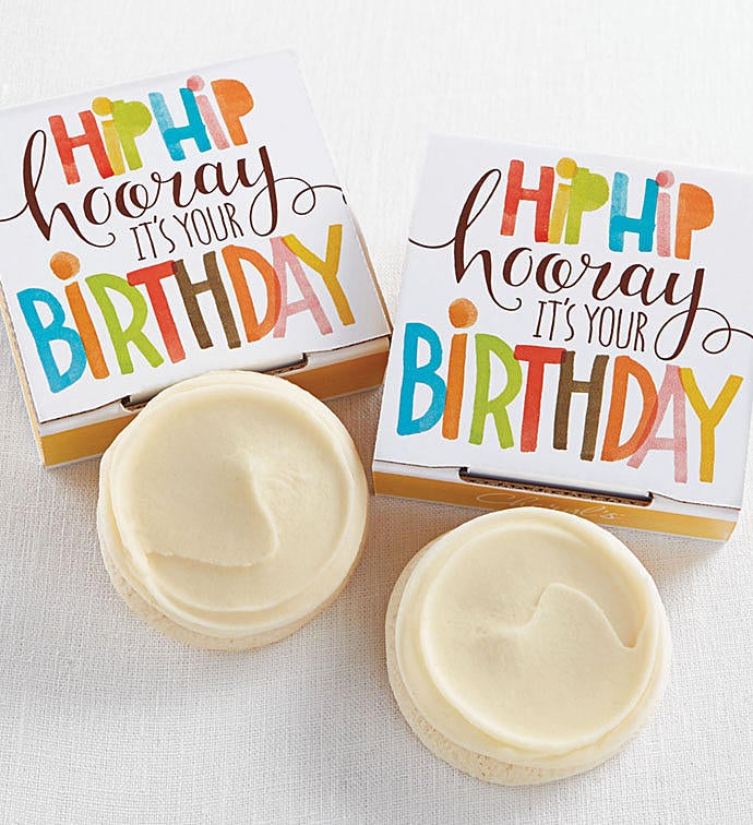 Sugar Free Hip Hip Hooray Birthday Cookie Card