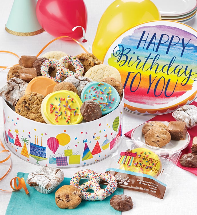 Musical Birthday Gift Tin Treats Assortment