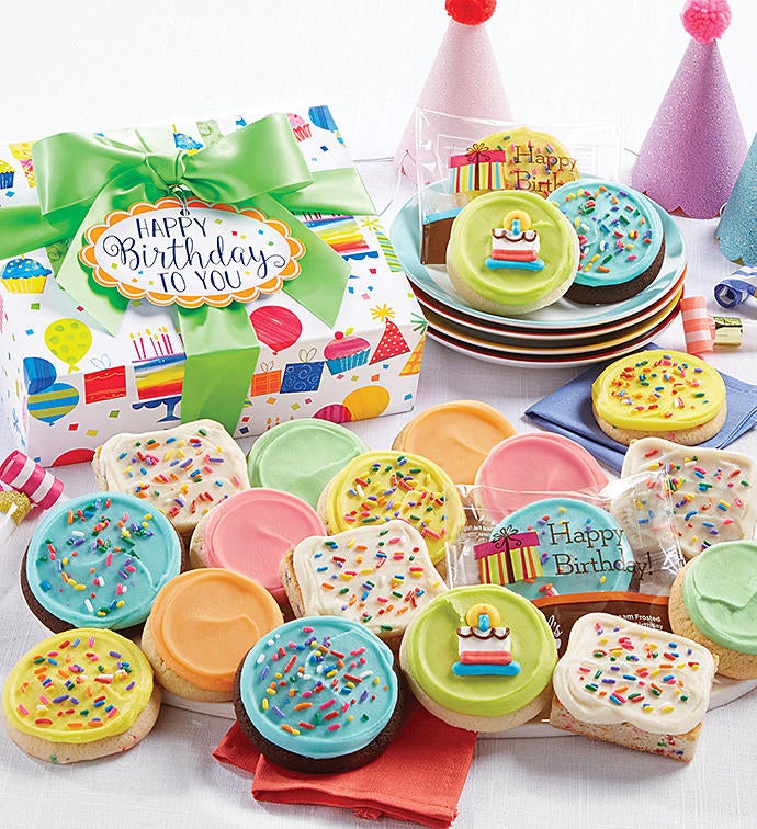 Buttercream Frosted Birthday Cookies and Brownies