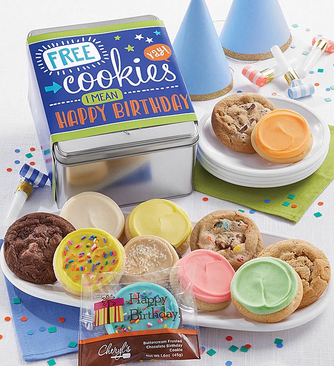 FREE COOKIES I Mean It's Your Birthday Gift Tin