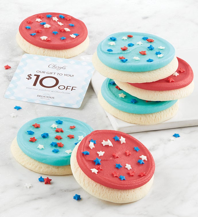 Red White and Blue Cookie Sampler