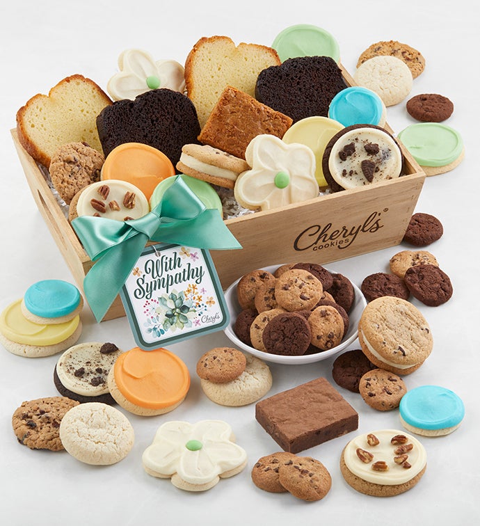 With Sympathy Gift Basket Medium