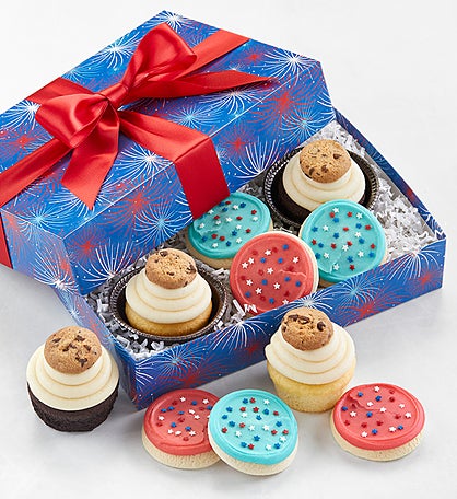 Buttercream-Frosted Patriotic Cupcakes & Cookies
