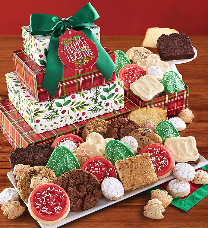 Happy Holiday Bakery Gift Tower