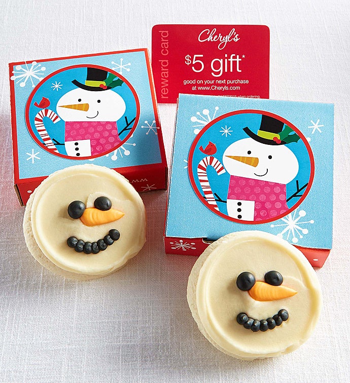 Snowman Cookie Card