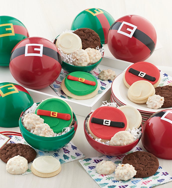 Santa and Elf Ornaments Case of 8