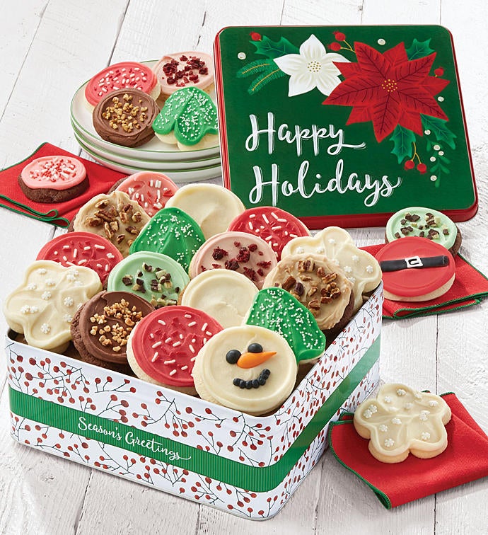 Premier Happy Holidays Gift Tin Frosted Assortment