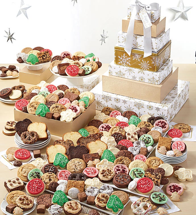 Happy Holidays Sparkling Elite Gift Tower