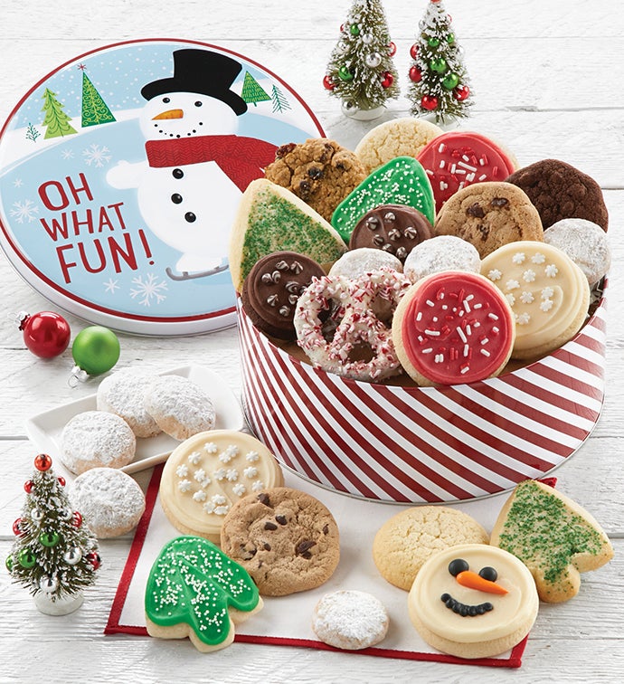 Snowman Gift Tin Holiday Treats