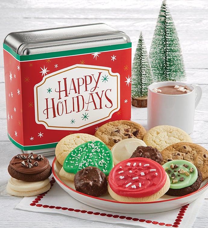 Happy Holidays Treats Gift Tin