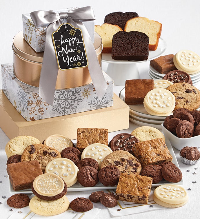 Happy New Year Traditions Gift Tower