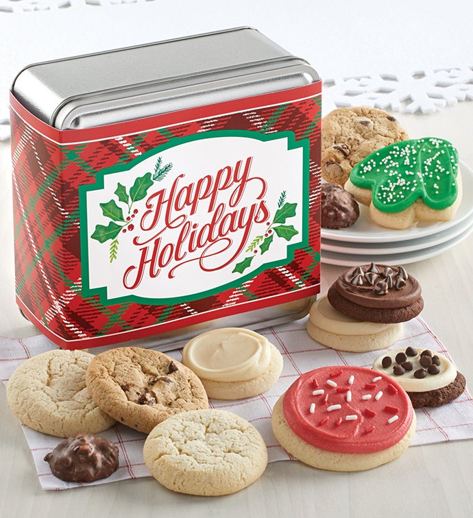 Happy Holidays Treats Tin