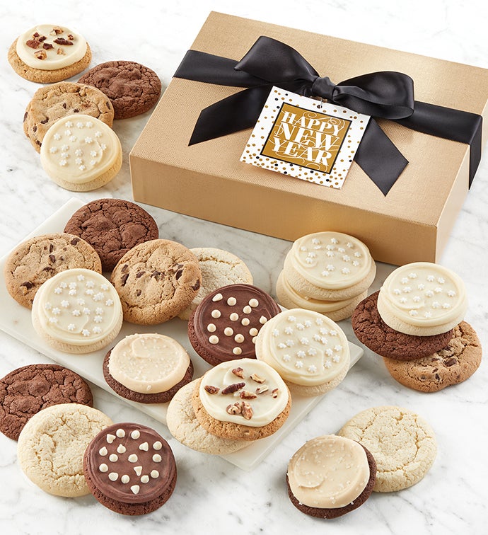 Holiday Gold Cookie Gift Boxes