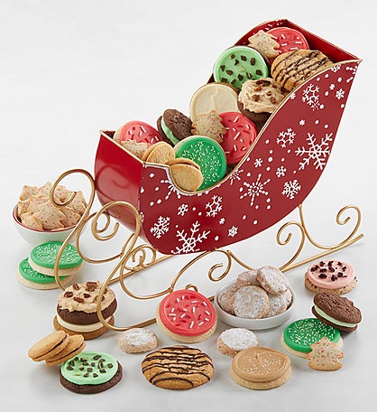 Embossed Sleigh & Cookies