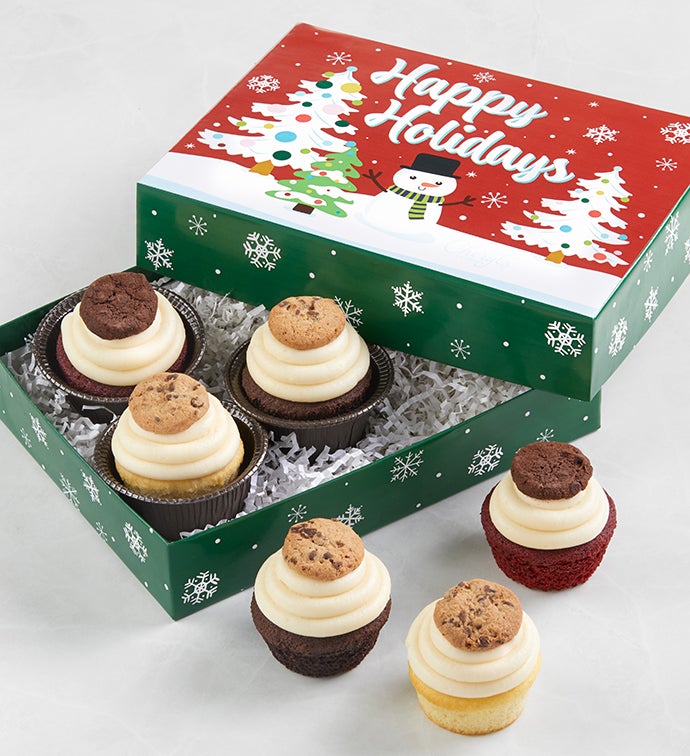 Buttercream Frosted Assorted Holiday Cupcakes