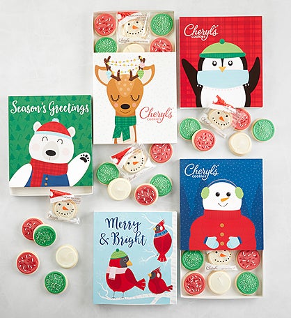 Holiday Cookie Gift Boxes - Set Of 5
