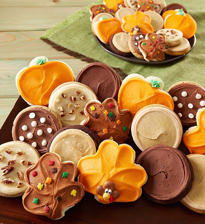 Buttercream Frosted Thanksgiving Cookies