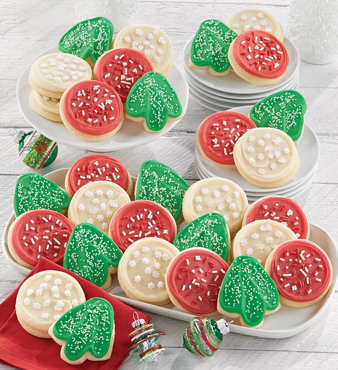 Bow Gift Box Holiday Cut outs 36 Cookies