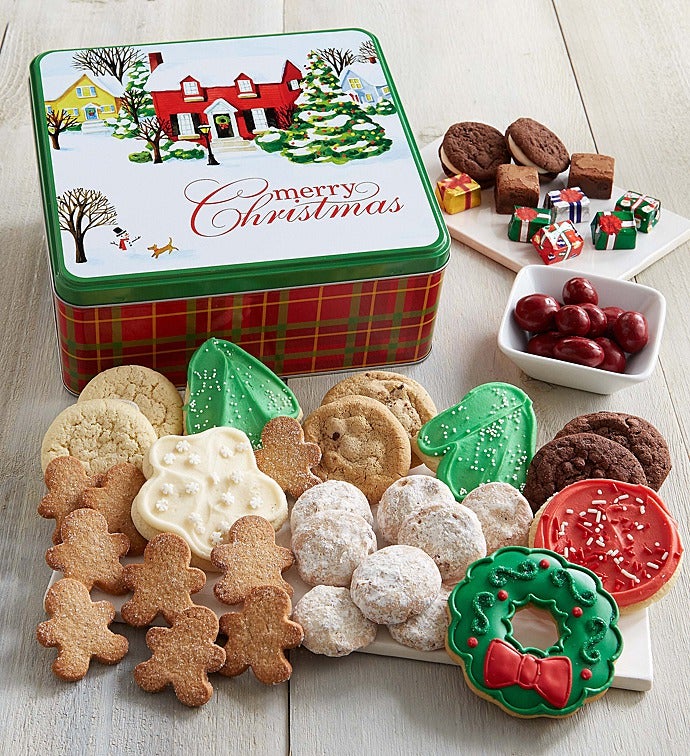 Home For The Holidays Treats Gift Tin   Merry Christmas