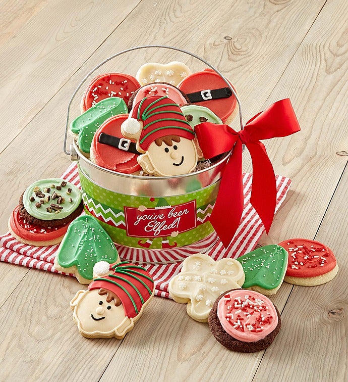 You've Been Elfed Frosted Cookie Pail