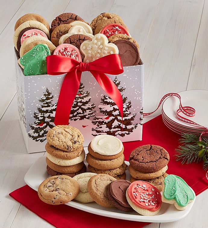 Snowy Cardinal Cookie Box