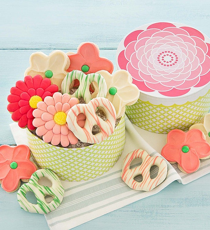 Cookie and Pretzel Flower Gift Box