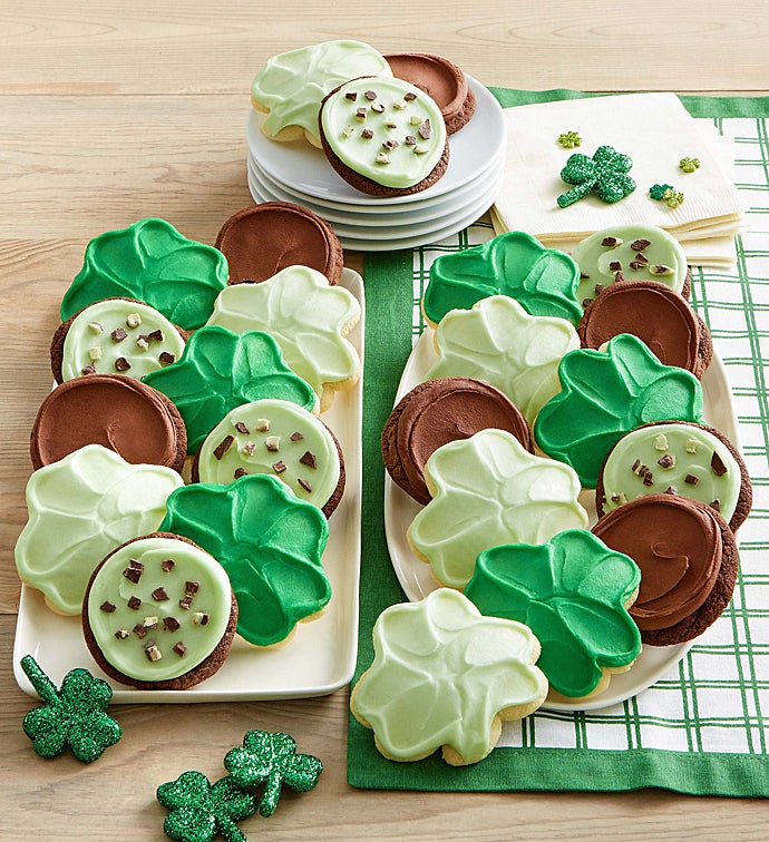 Buttercream Frosted Premier St. Patrick's Day Cookies