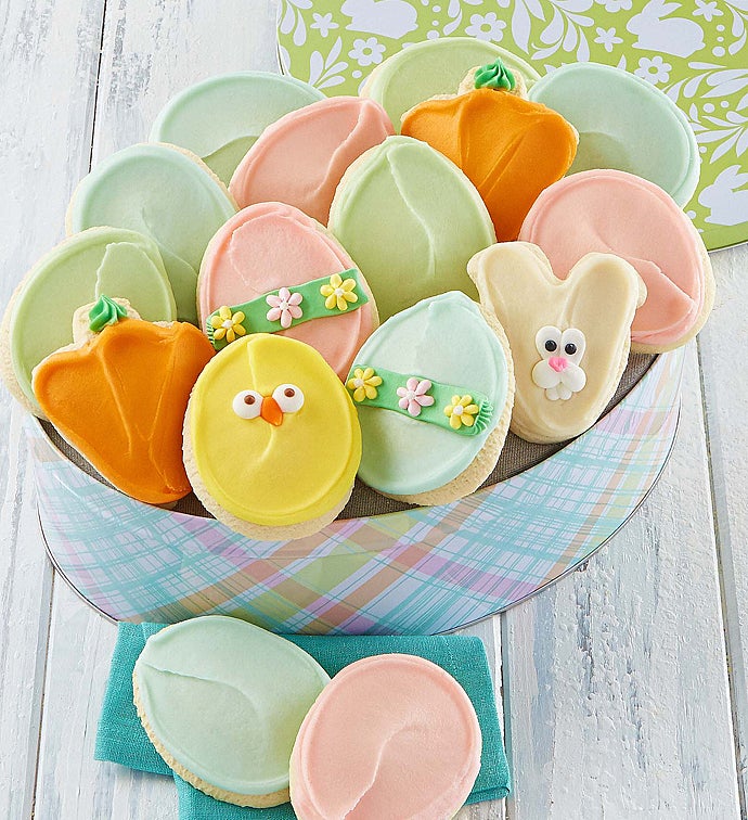Easter Gift Tin Buttercream Frosted Cut outs