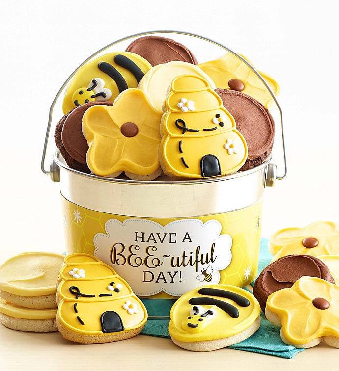 Have a Bee utiful Day Frosted and Crunchy Cookie Pail