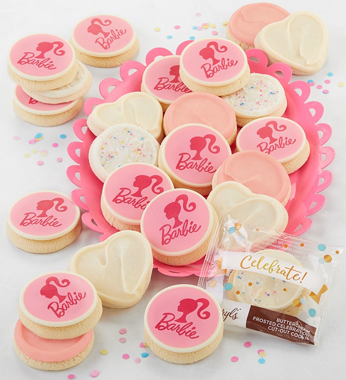 Barbie™ Assorted Buttercream Frosted Sugar Cookie Gift Box 24 cookies