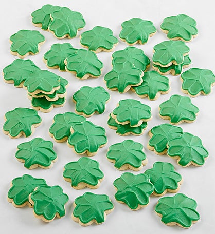 Buttercream-Frosted Shamrock Sugar Cookies