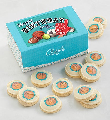 Birthday #1 Fan Basketball Cookie Gift Box