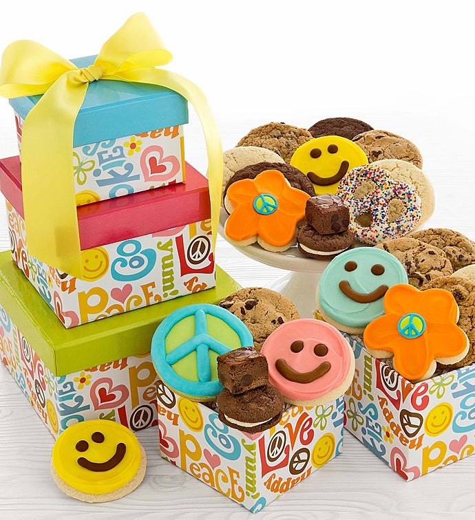 Peace, Love, Cookies Gift Tower