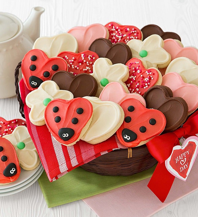 Valentine Cut out Cookie Gift Basket