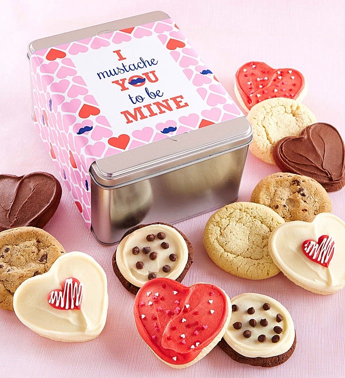 I Mustache You Gift Tin Create Your Own 12 Cookies