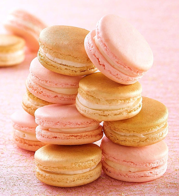 Strawberry & Champagne Macarons