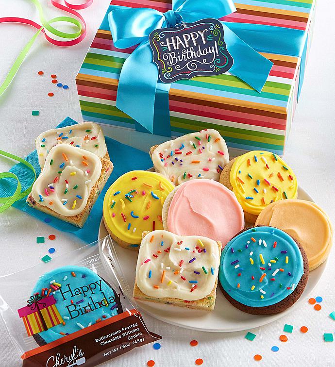 Buttercream Frosted Birthday Cookies & Brownies