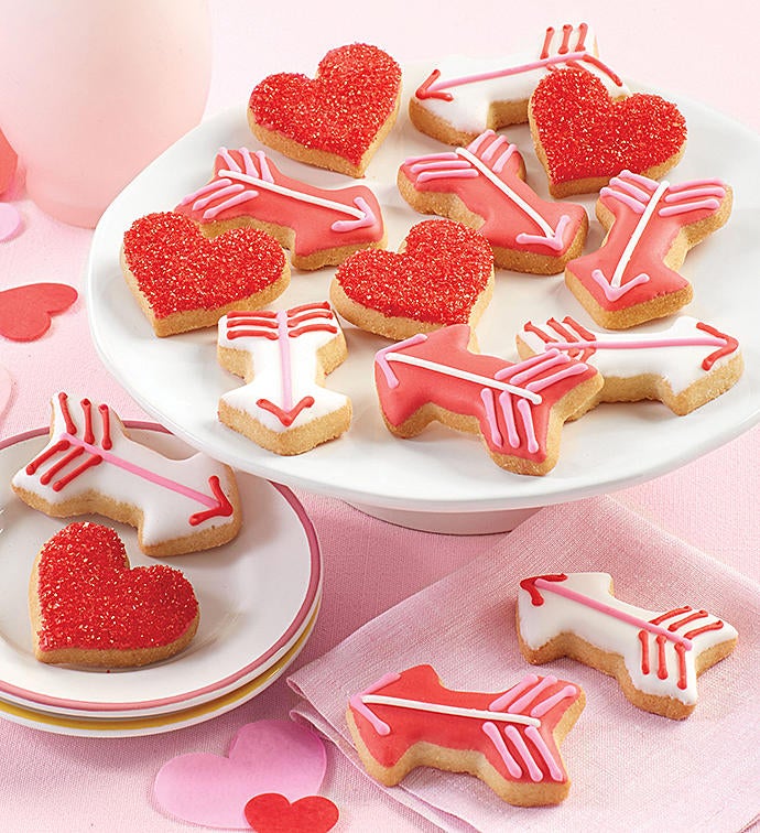 Mini Valentine's Day Crunchy Sugar Cookies