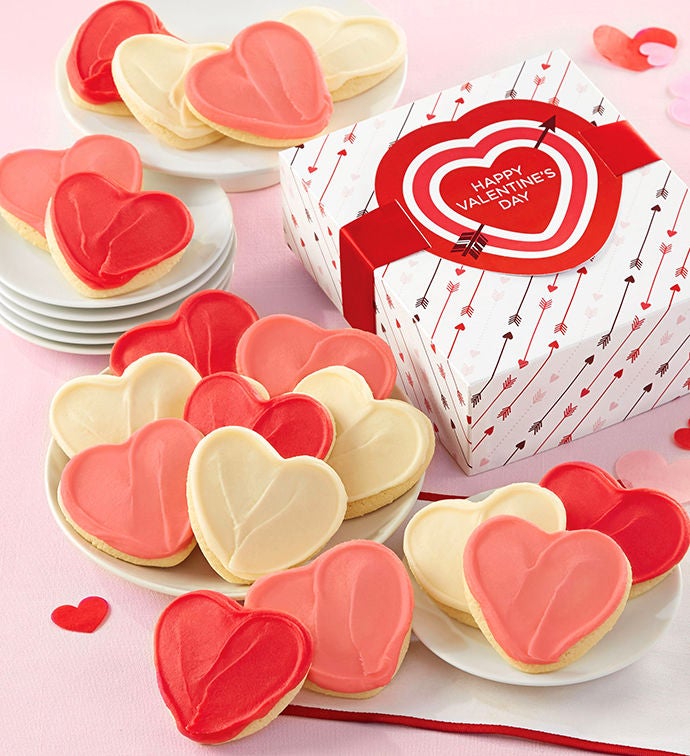Buttercream Frosted Valentine Cookie Gift Boxes