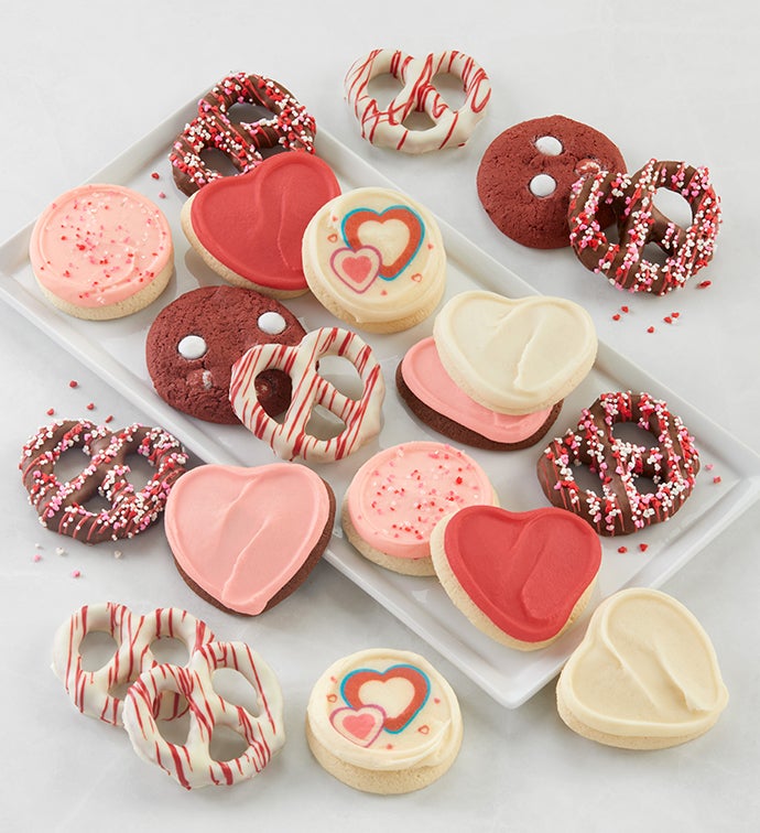 Buttercream Frosted Cookies & Pretzels