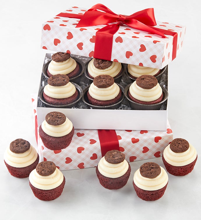 Red Velvet Buttercream Frosted Valentine Cupcakes 12 Cupcakes