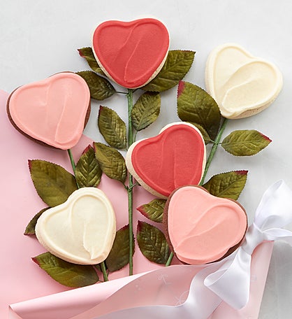 Cookie Flowers® - 6 Long-stem Buttercream-Frosted Sugar Cookies